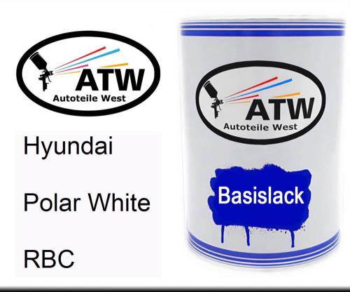 Hyundai, Polar White, RBC: 500ml Lackdose, von ATW Autoteile West.